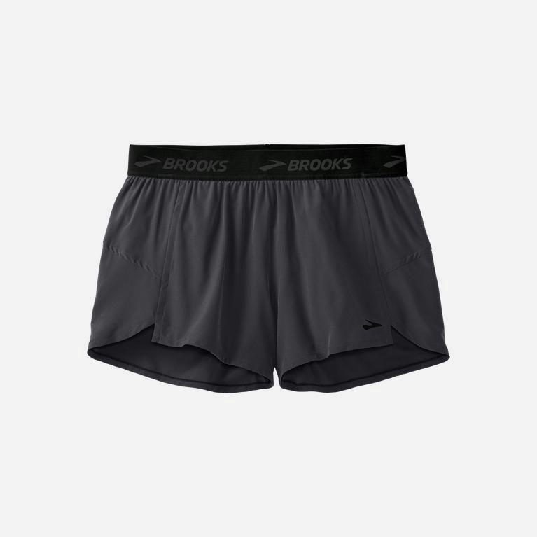 Brooks Women's Chaser 3 Running Shorts Singapore - Asphalt/DarkGey (17264-VAIZ)